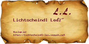 Lichtscheindl Leó névjegykártya